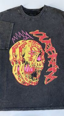 XL Skull Punk Gothic Oversized 100% Cotton Tie Dye T-Shirt